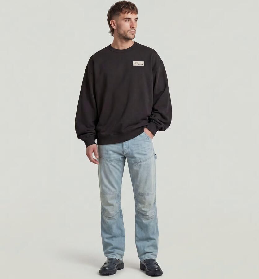 G-Star RAW HB Badge Sweater Zwart Heren - Foto 3