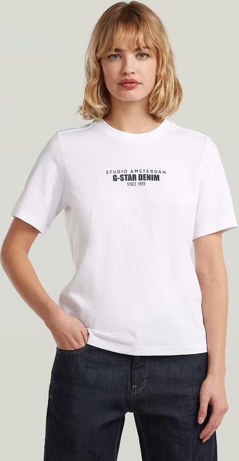 G-Star RAW HD Graphic T-Shirt Wit Dames