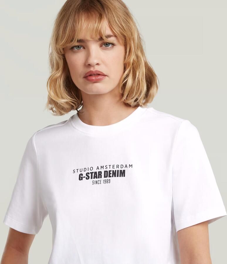 G-Star RAW HD Graphic T-Shirt Wit Dames - Foto 3
