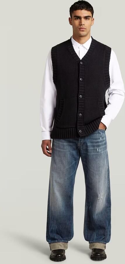 G-Star RAW Heavy Gebreid Vest Zwart Heren - Foto 5