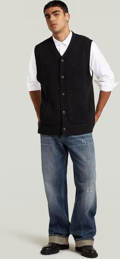 G-Star RAW Heavy Gebreid Vest Zwart Heren - Foto 6
