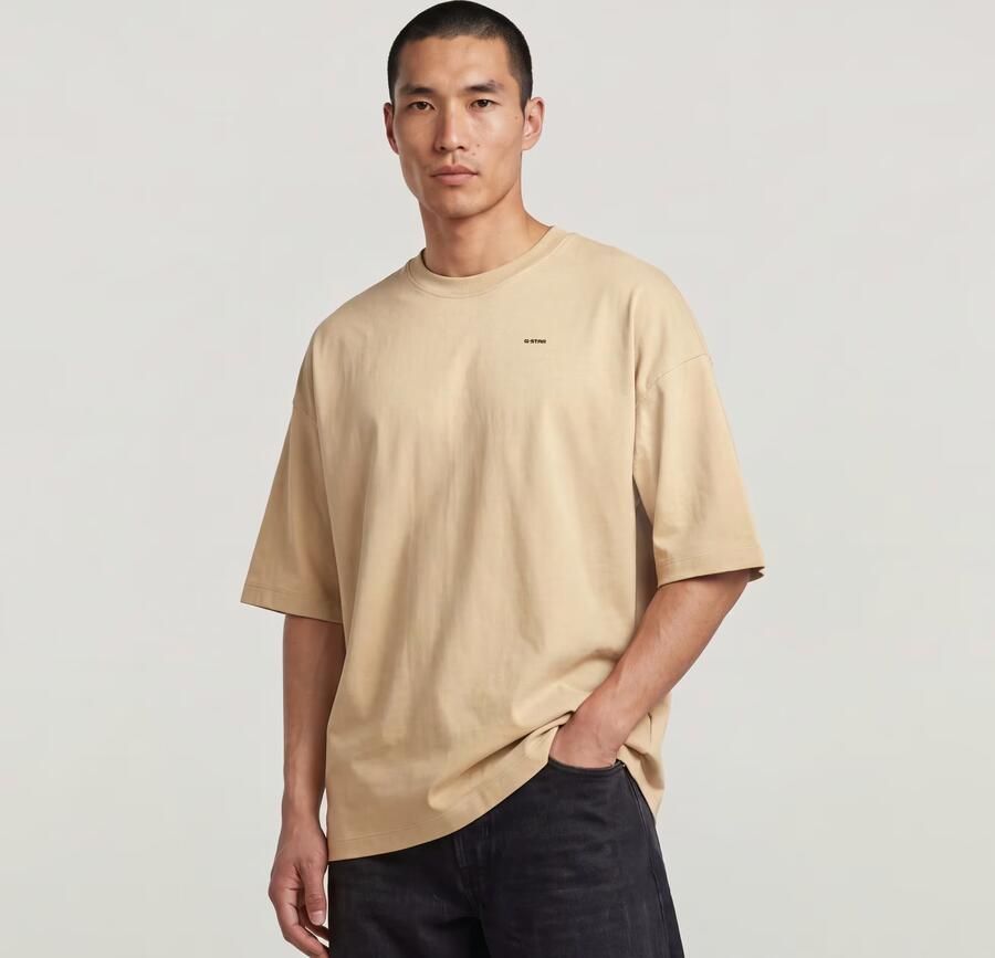 G-Star RAW Heavy Jersey Oversized T-Shirt Beige Heren - Foto 5