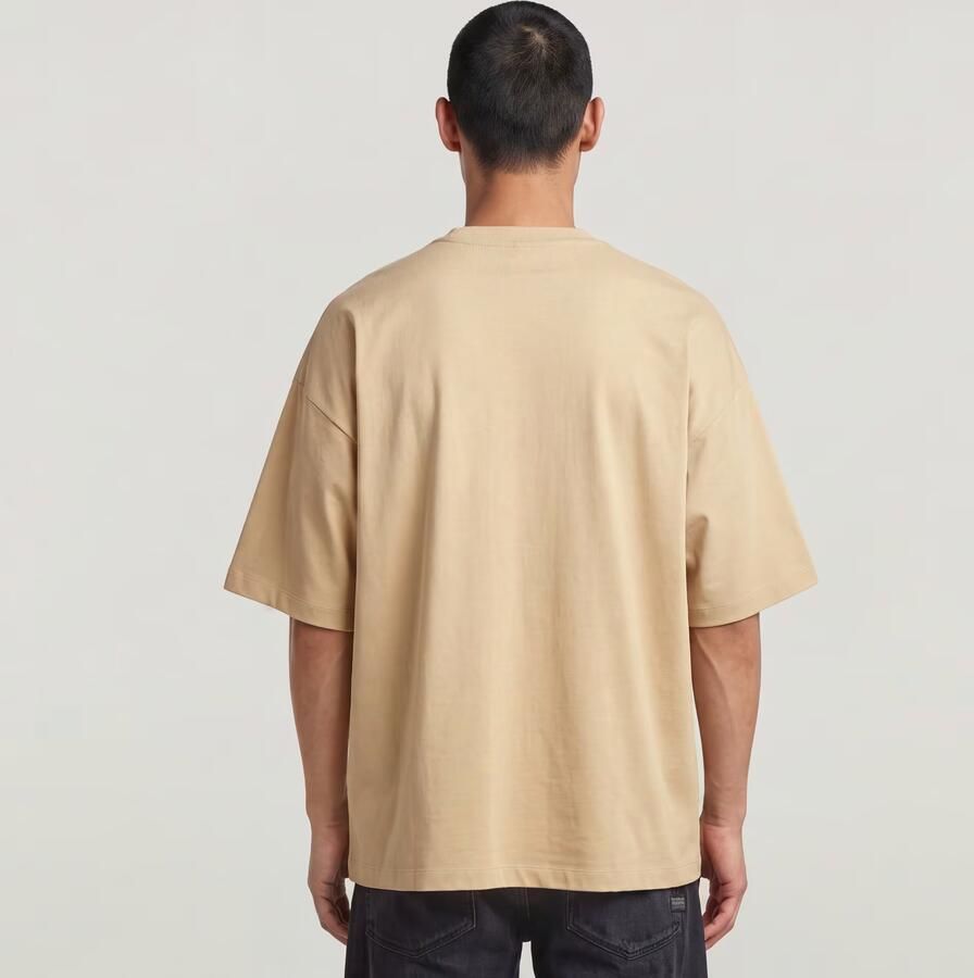 G-Star RAW Heavy Jersey Oversized T-Shirt Beige Heren - Foto 3