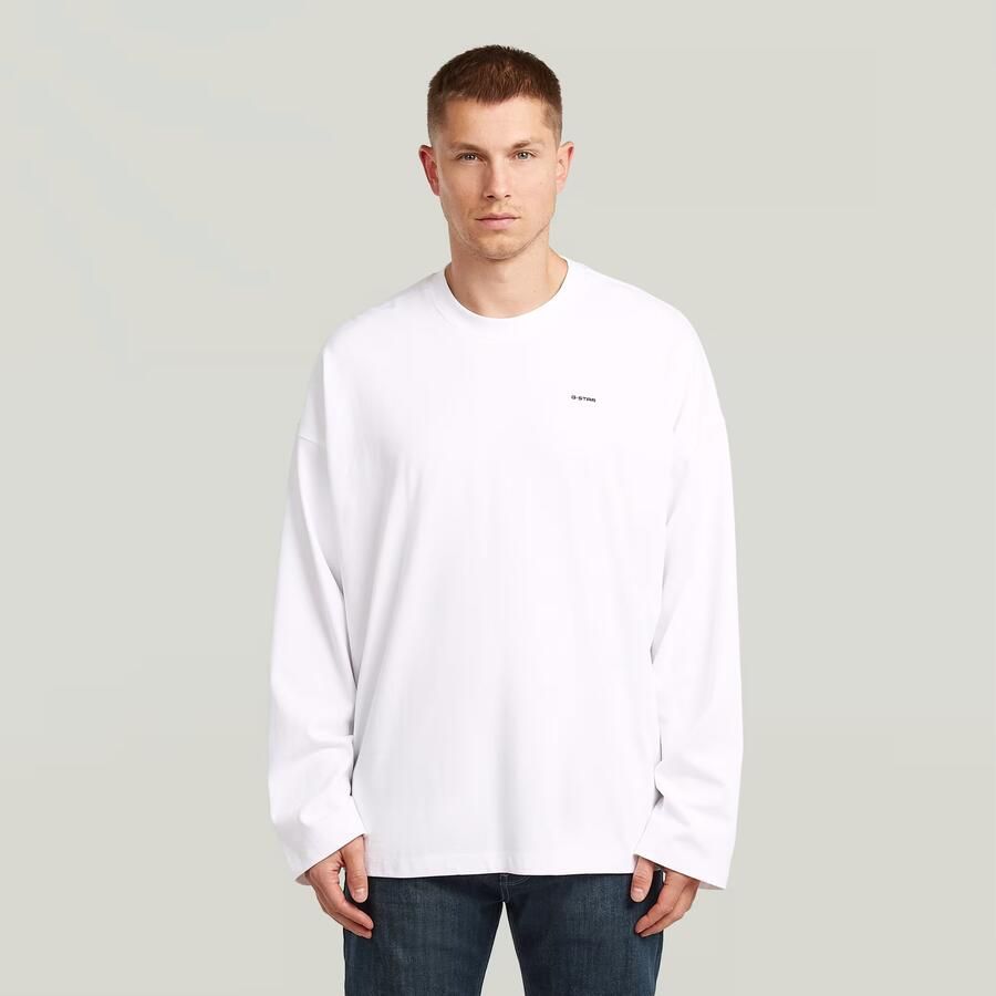 G-Star RAW Heavy Jersey Oversized T-Shirt Wit Heren