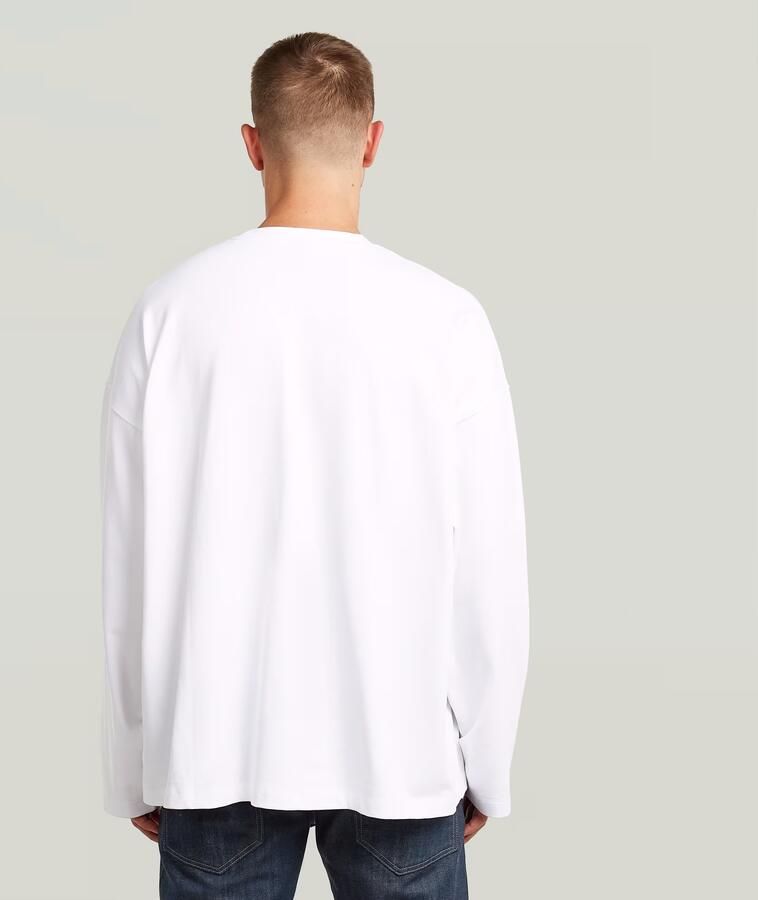 G-Star RAW Heavy Jersey Oversized T-Shirt Wit Heren - Foto 4