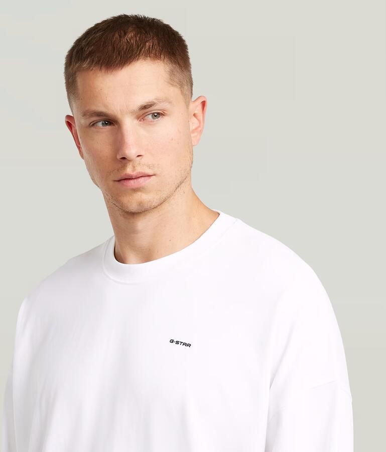 G-Star RAW Heavy Jersey Oversized T-Shirt Wit Heren - Foto 3