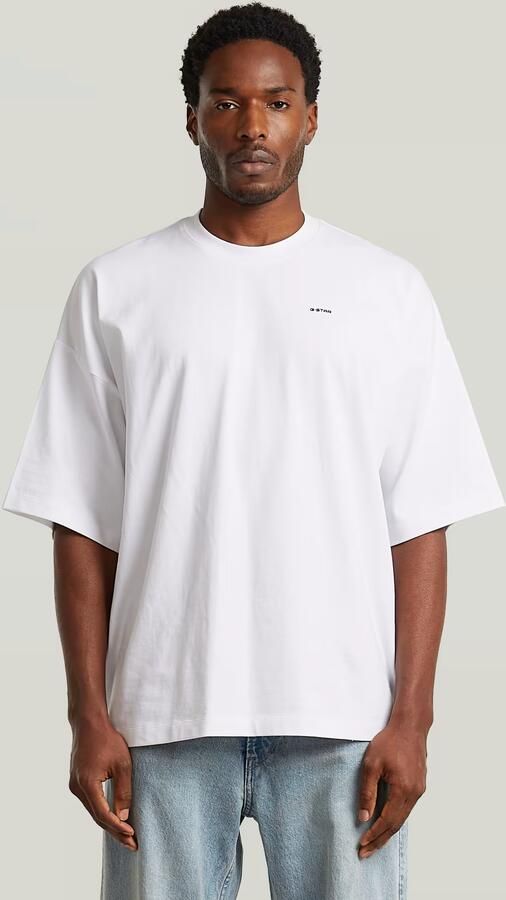 G-Star RAW Heavy Jersey Oversized T-Shirt Wit Heren
