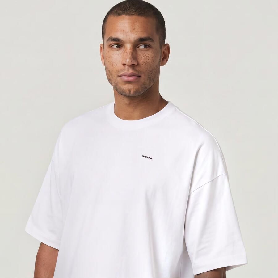 G-Star RAW Heavy Jersey Oversized T-Shirt Wit Heren - Foto 3
