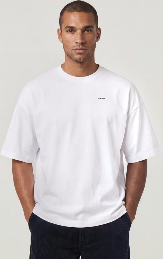 G-Star RAW Heavy Jersey Oversized T-Shirt Wit Heren - Foto 4