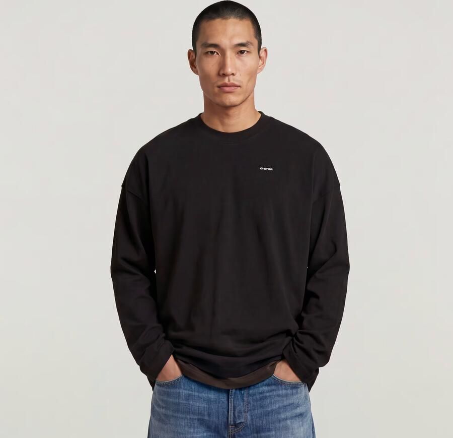 G-Star RAW Heavy Jersey Oversized T-Shirt Zwart Heren - Foto 4