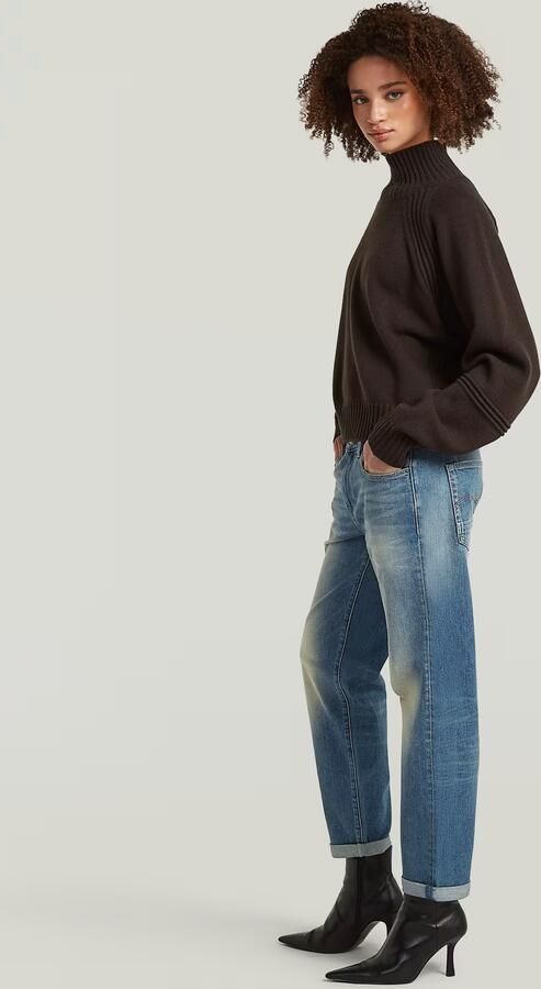 G-Star RAW Heavy Moto Turtle Gebreide Trui Bruin Dames - Foto 7