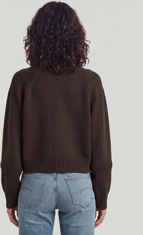 G-Star RAW Heavy Moto Turtle Gebreide Trui Bruin Dames - Foto 6