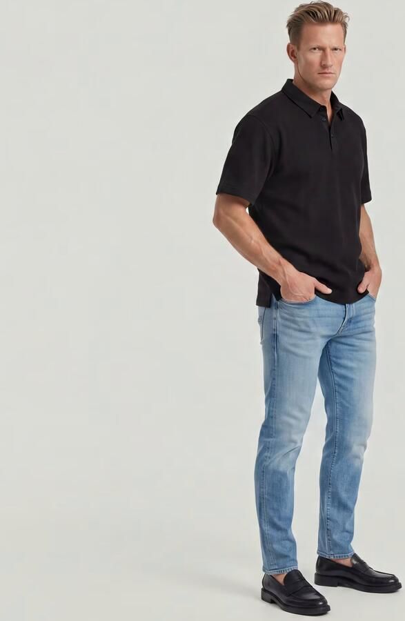 G-Star RAW Heavy Waffle Loose Polo Zwart Heren - Foto 6