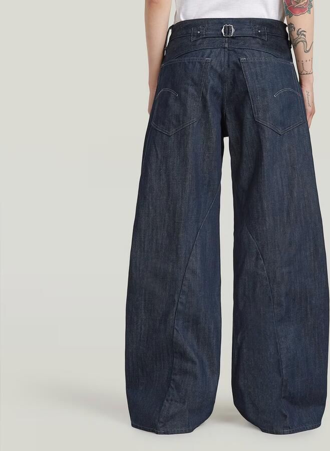 G-Star RAW Helyx Cinch Wide Jeans Donkerblauw Dames - Foto 5
