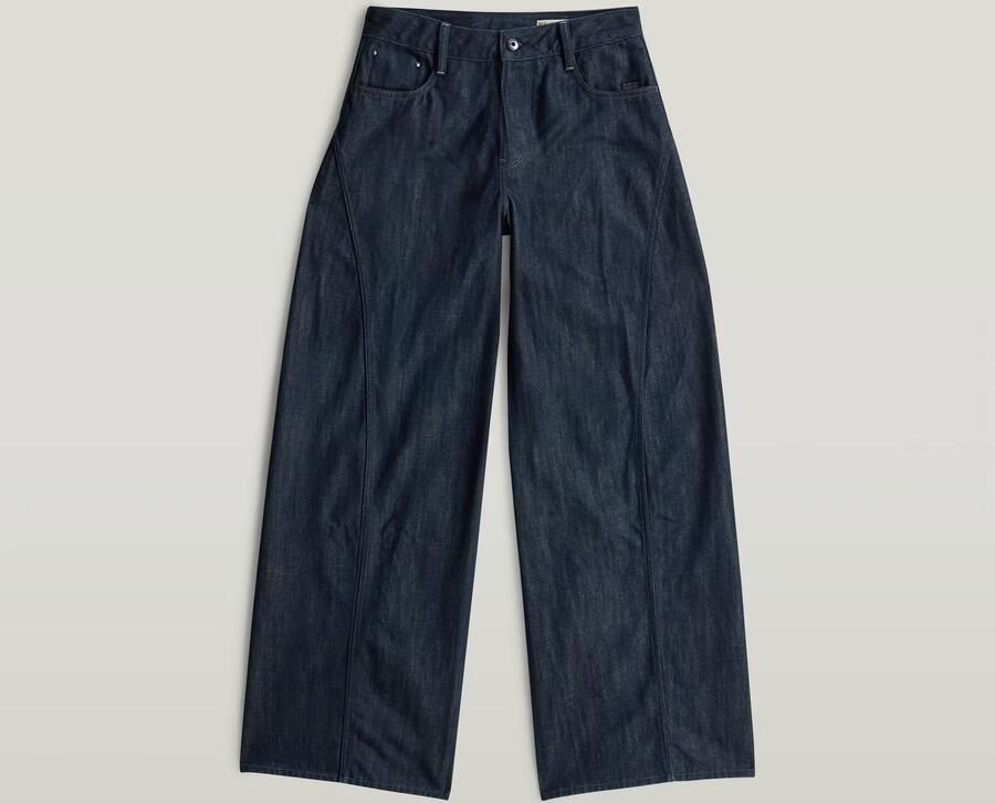 G-Star RAW Helyx Cinch Wide Jeans Donkerblauw Dames