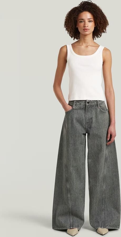 G-Star RAW Helyx Cinch Wide Jeans Groen Dames - Foto 7
