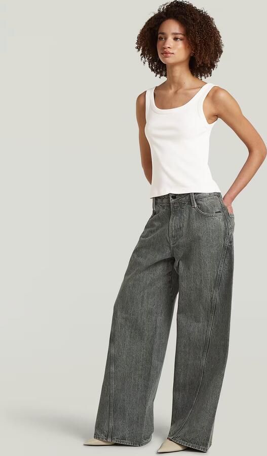 G-Star RAW Helyx Cinch Wide Jeans Groen Dames - Foto 6