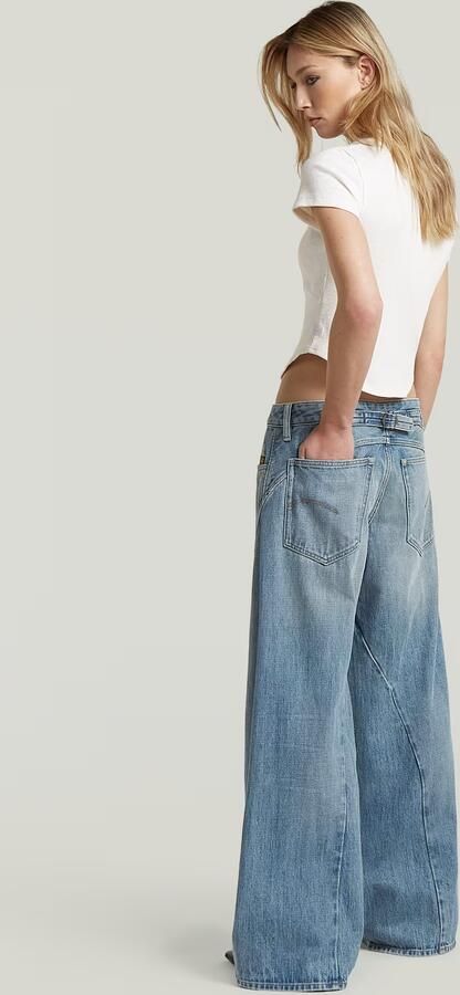 G-Star RAW Helyx Cinch Wide Jeans Lichtblauw Dames - Foto 10
