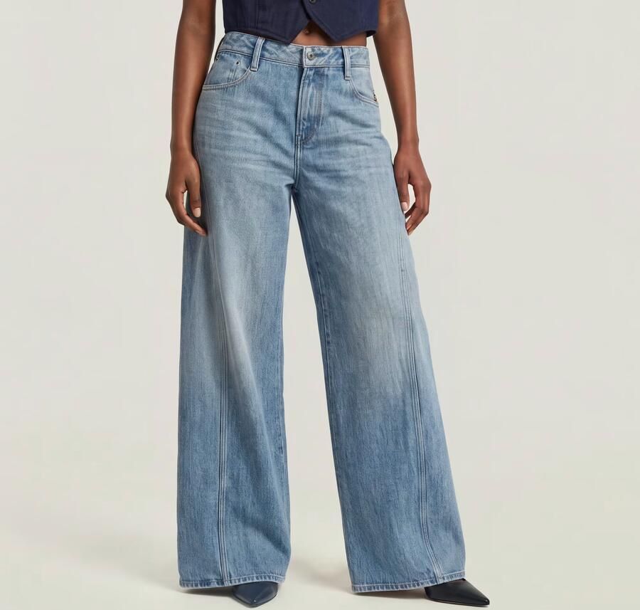 G-Star RAW Helyx Cinch Wide Jeans Lichtblauw Dames - Foto 8