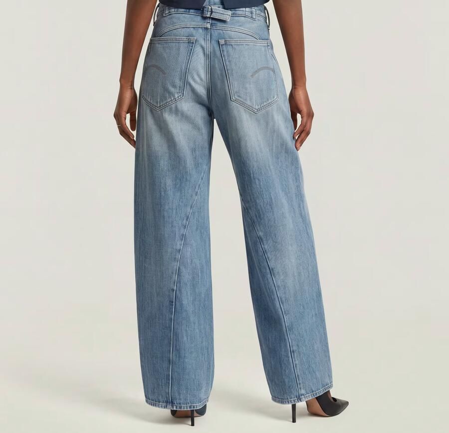 G-Star RAW Helyx Cinch Wide Jeans Lichtblauw Dames - Foto 7