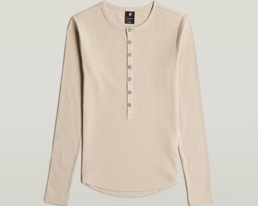 G-Star Raw Slim fit shirt met lange mouwen ronde hals en knoopsluiting - Foto 3