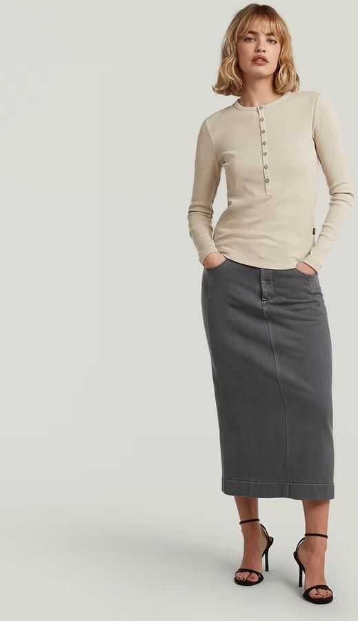 G-Star Raw Slim fit shirt met lange mouwen ronde hals en knoopsluiting - Foto 6