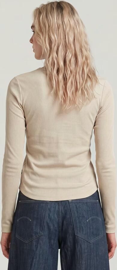 G-Star Raw Slim fit shirt met lange mouwen ronde hals en knoopsluiting - Foto 8
