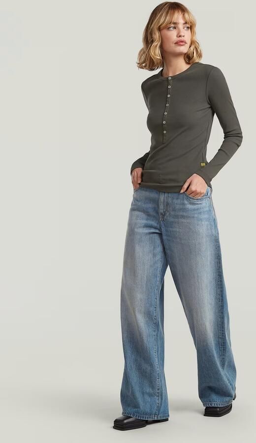 G-Star Raw Slim fit shirt met lange mouwen ronde hals en knoopsluiting - Foto 6