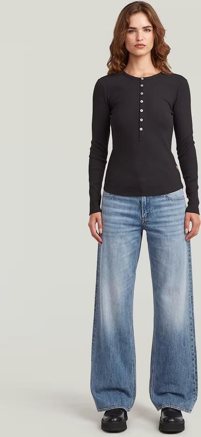 G-Star Raw Slim fit shirt met lange mouwen ronde hals en knoopsluiting - Foto 6