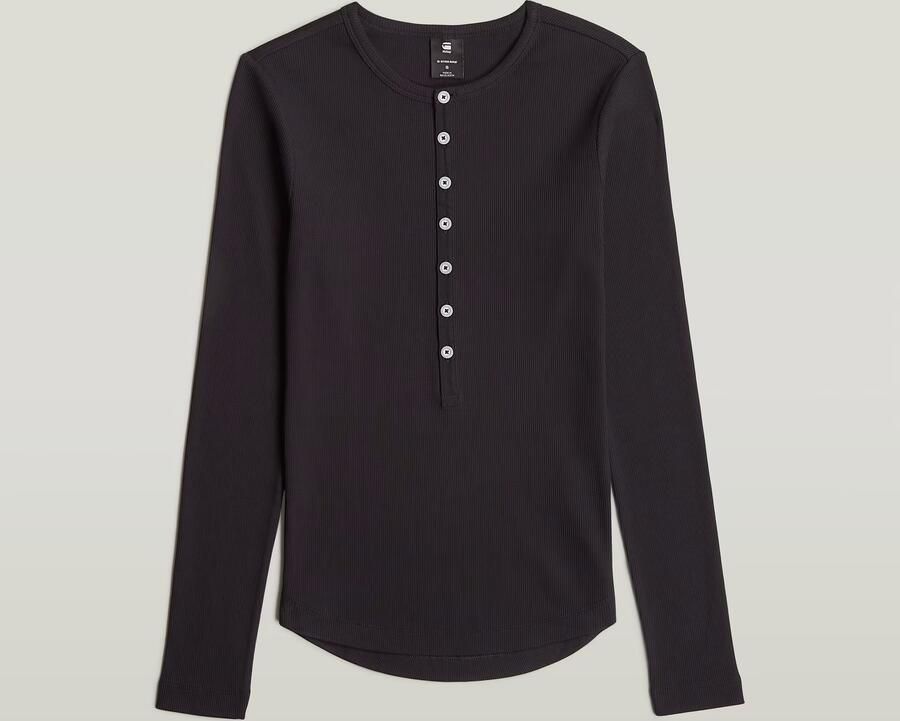 G-Star Raw Slim fit shirt met lange mouwen ronde hals en knoopsluiting - Foto 3