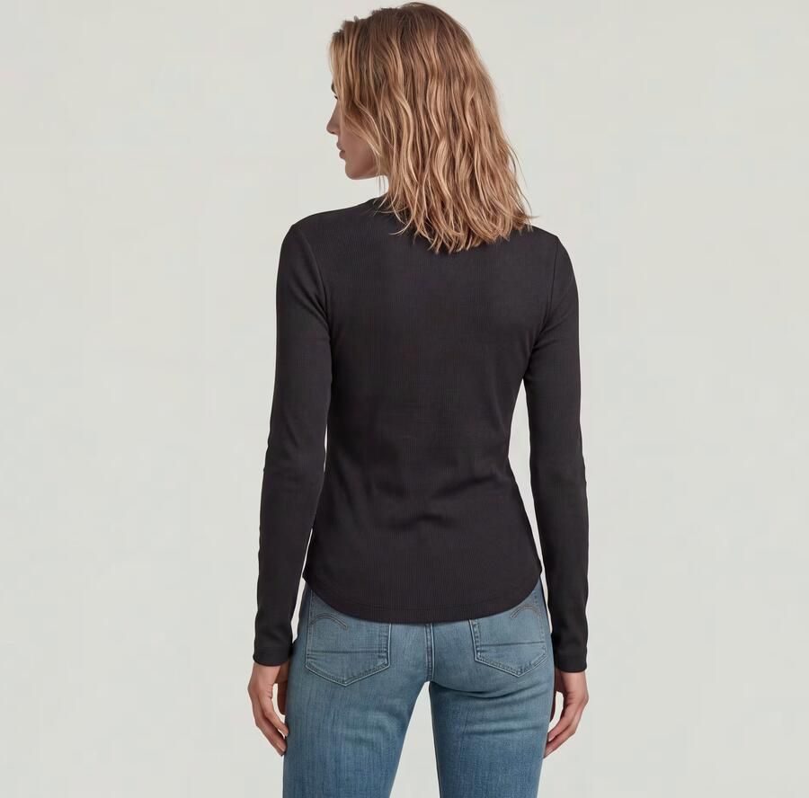 G-Star Raw Slim fit shirt met lange mouwen ronde hals en knoopsluiting - Foto 6