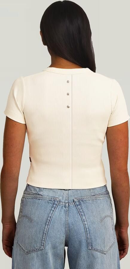 G-Star Raw Kort T-shirt met knoopsluiting model 'Heritage' - Foto 6