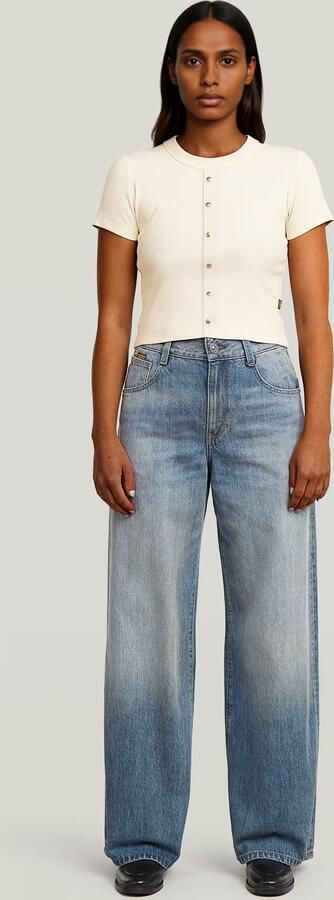 G-Star Raw Kort T-shirt met knoopsluiting model 'Heritage' - Foto 7
