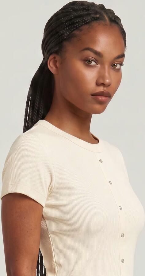 G-Star Raw Kort T-shirt met knoopsluiting model 'Heritage' - Foto 5