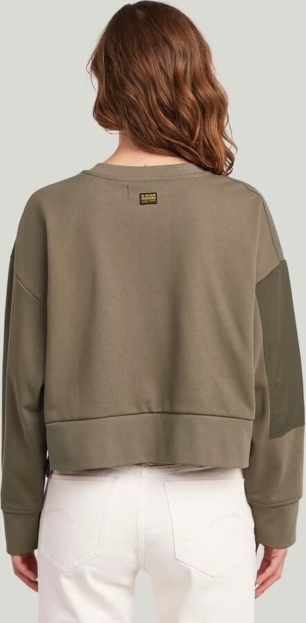 G-Star RAW Heritage Hardware Loose Cropped Sweater Bruin Dames - Foto 6