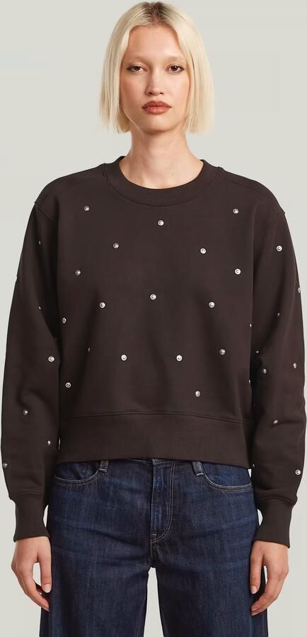 G-Star RAW Heritage Hardware Loose Sweater Bruin Dames