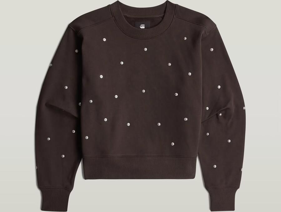 G-Star RAW Heritage Hardware Loose Sweater Bruin Dames - Foto 4