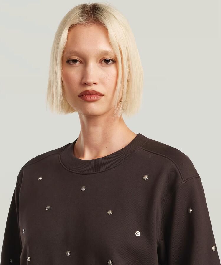 G-Star RAW Heritage Hardware Loose Sweater Bruin Dames - Foto 3