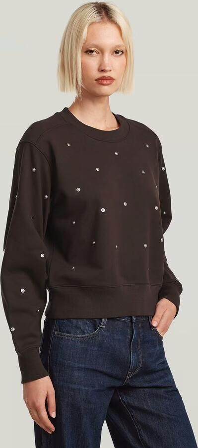 G-Star RAW Heritage Hardware Loose Sweater Bruin Dames - Foto 6