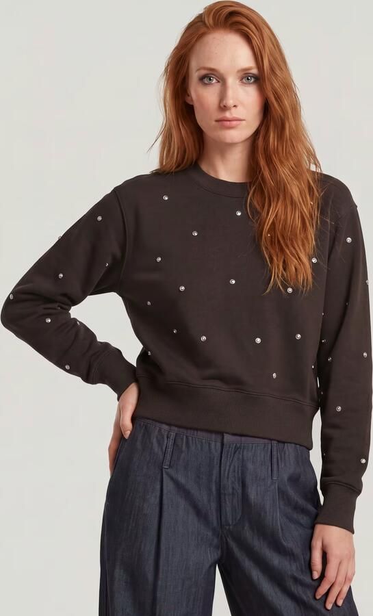 G-Star RAW Heritage Hardware Loose Sweater Bruin Dames - Foto 7