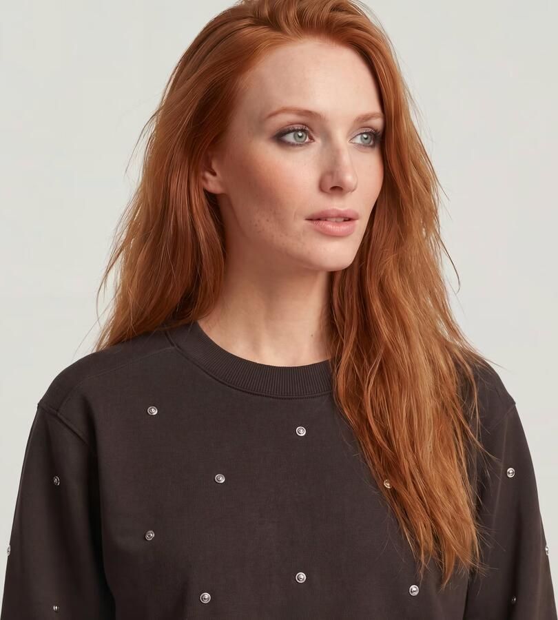 G-Star RAW Heritage Hardware Loose Sweater Bruin Dames - Foto 4