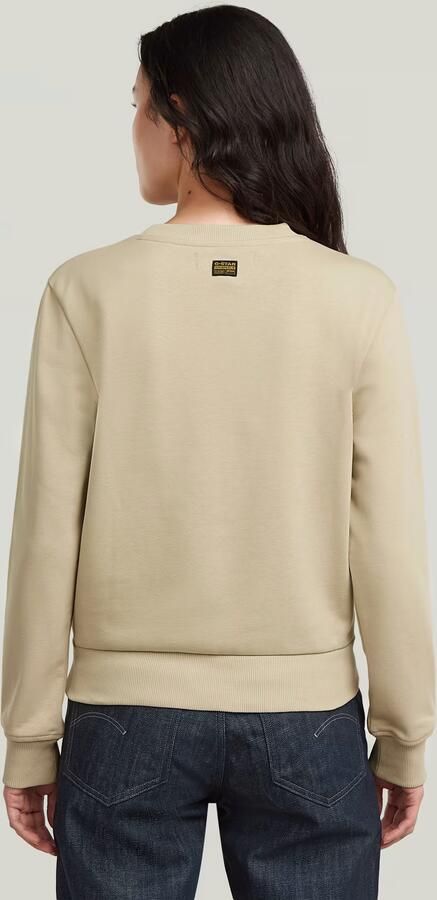 G-Star RAW Heritage Hardware Snaps Sweater Beige Dames - Foto 5