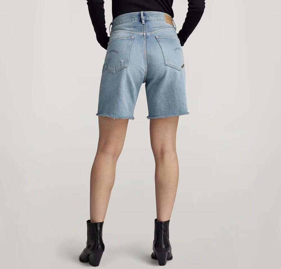 G-Star RAW High Bermuda Short Raw Edge Lichtblauw Dames - Foto 5