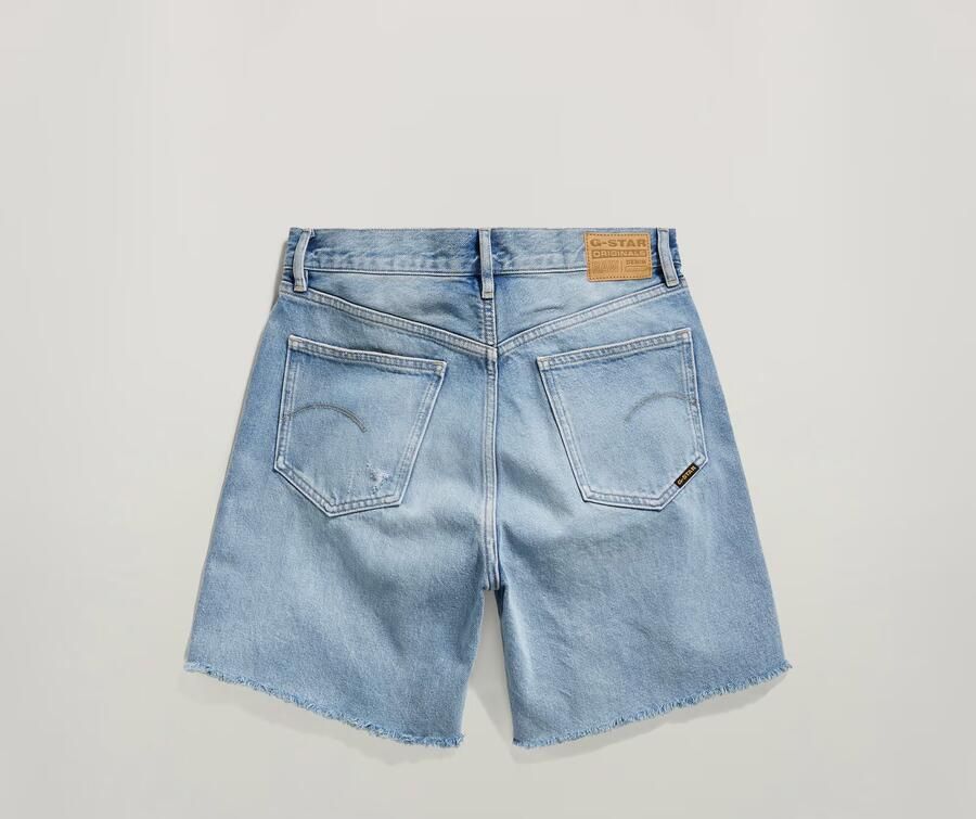 G-Star RAW High Bermuda Short Raw Edge Lichtblauw Dames - Foto 7