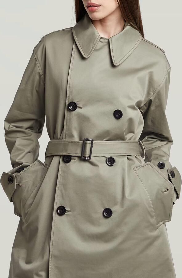 G-Star RAW High Trenchcoat Groen Dames - Foto 4