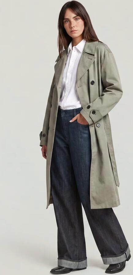 G-Star RAW High Trenchcoat Groen Dames - Foto 6