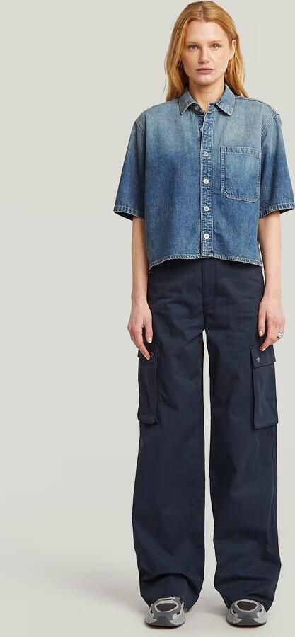 G-Star RAW High Waist Cargobroek Donkerblauw Dames