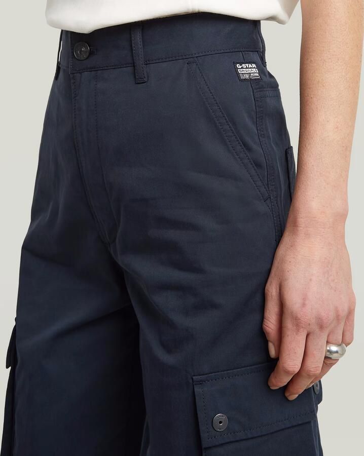 G-Star RAW High Waist Cargobroek Donkerblauw Dames - Foto 4