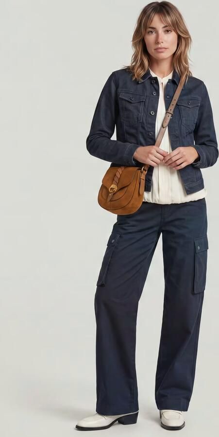 G-Star RAW High Waist Cargobroek Donkerblauw Dames - Foto 6