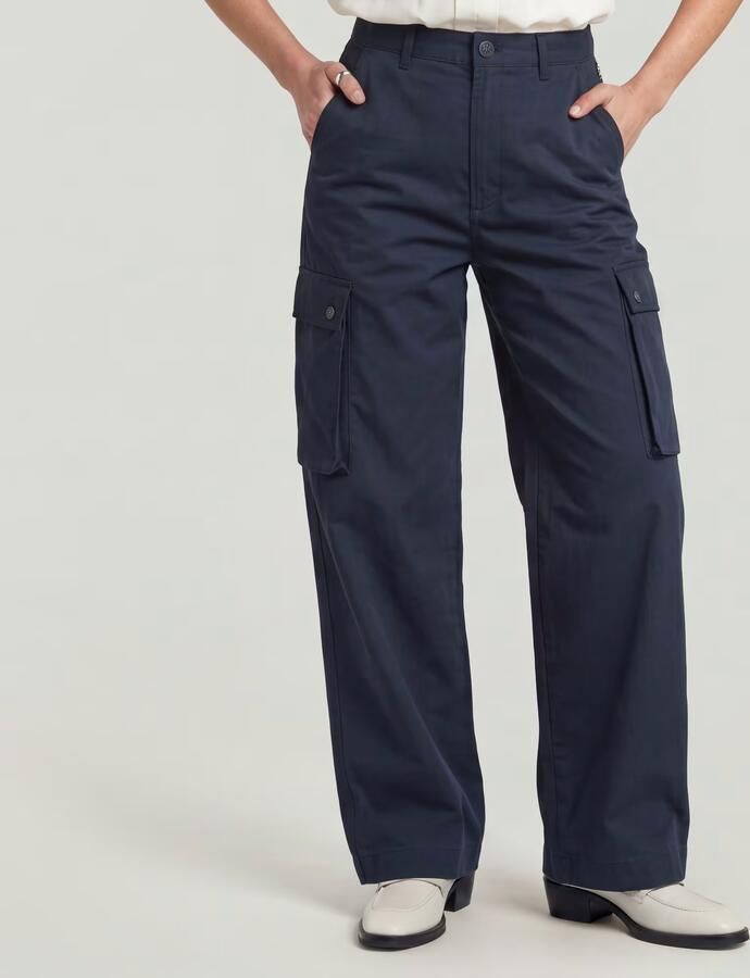 G-Star RAW High Waist Cargobroek Donkerblauw Dames - Foto 5